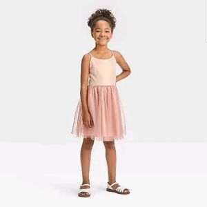 Zenzi Girls' Sleeveless Dress - Dusty Pink XL